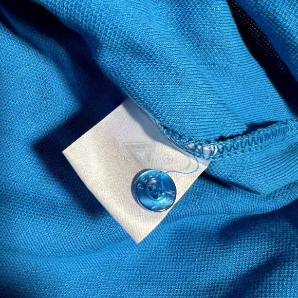 PEAK Slovenia Olympics Polo Shirt Men's Large Blue Short Sleeve 2013 Shirt NEW - Picture 7 of 8